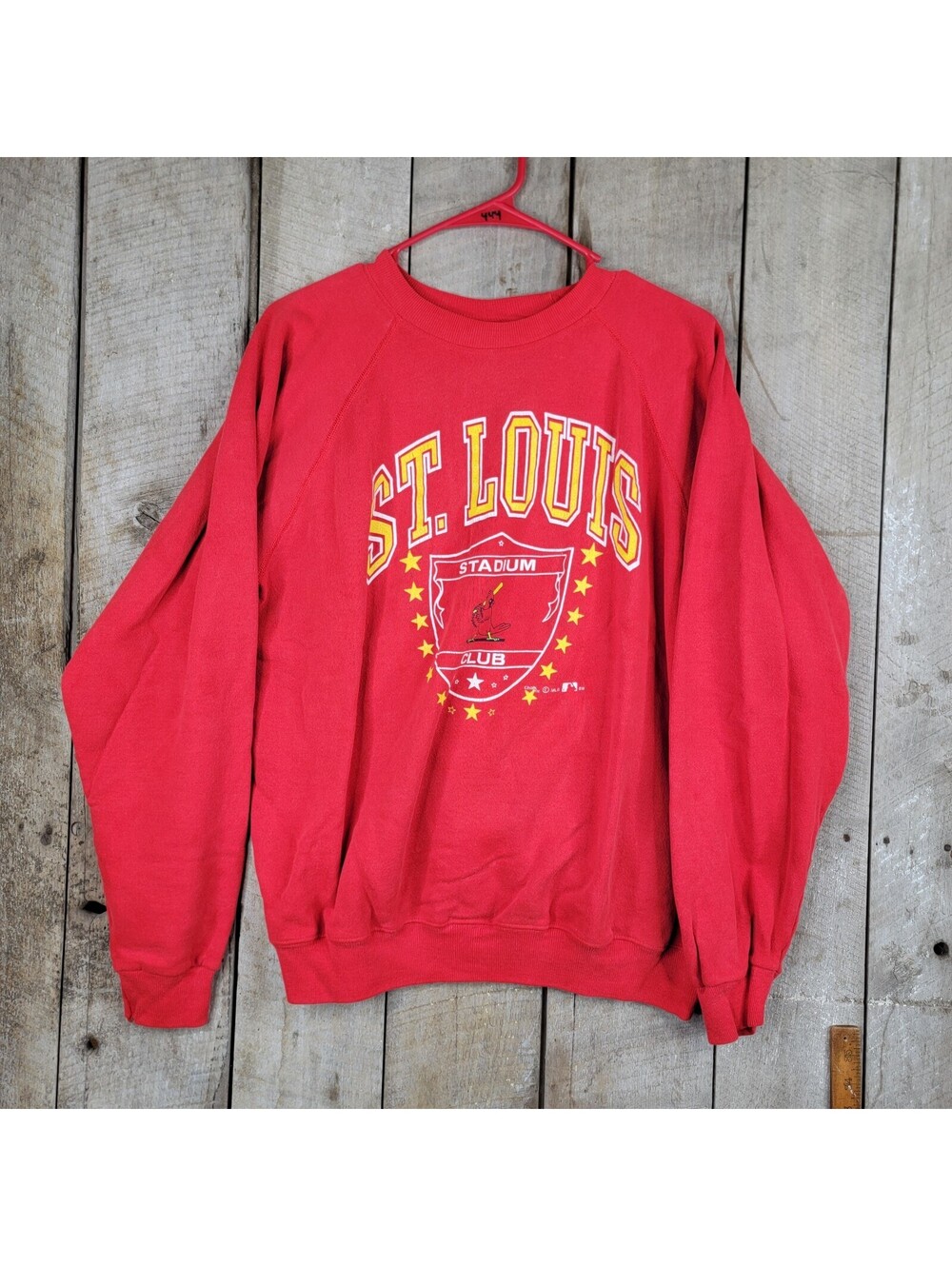 Vintage 1989 St. Louis Cardinals Stadium Club Sweatshirt Red Hanes XL MLB